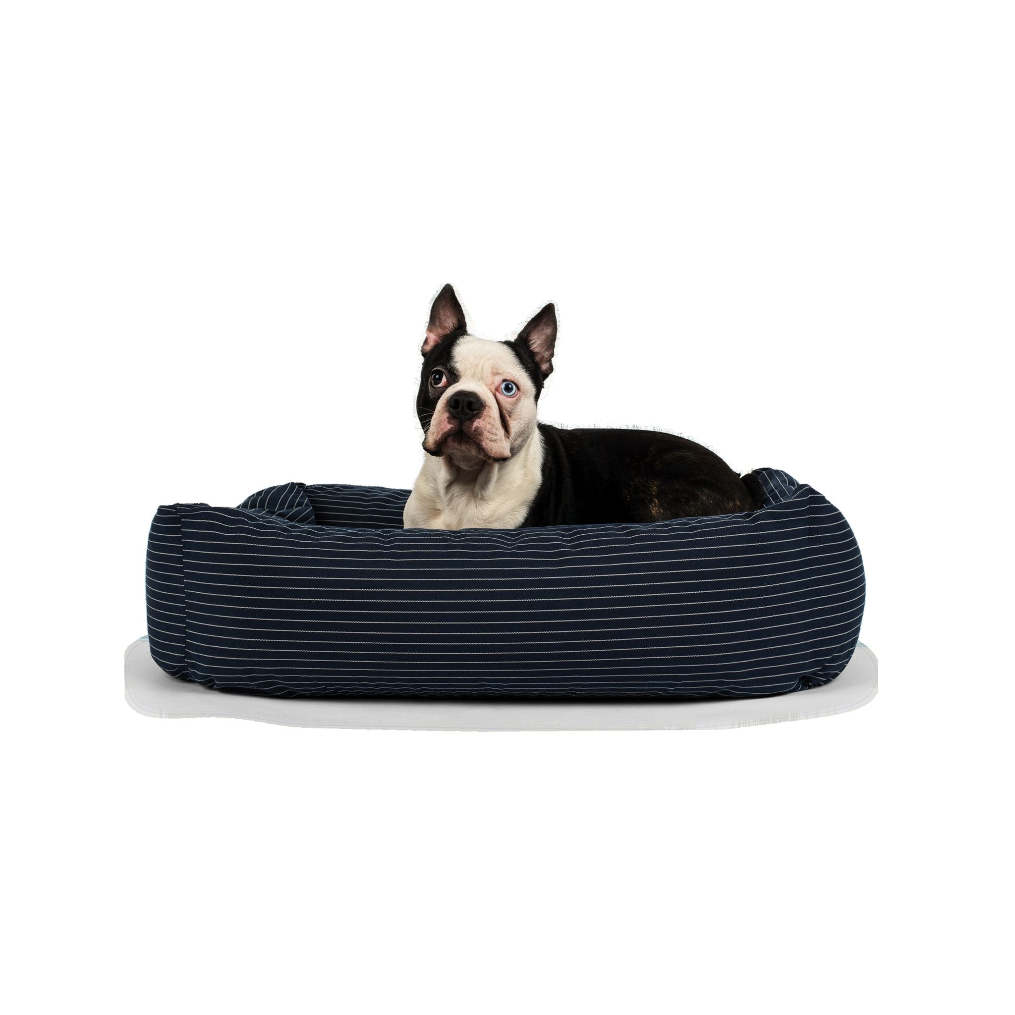 Legowisko dla psa Navy pinstripe - S